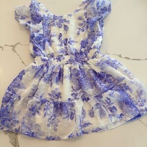 The Children's Place Purple and White Floral Dress